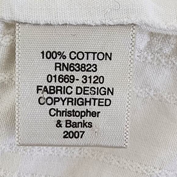 Christopher & Banks Light weight Embroidered Tie Front Cover up Blouse Size Smal - Picture 7 of 8